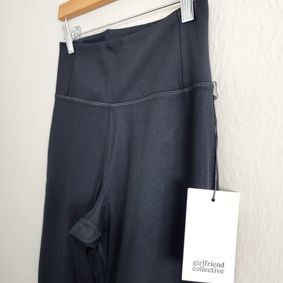 NWT Girlfriend Collective Compressive High Rise Flare Leggings Black Medium NEW - Picture 7 of 9